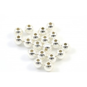 4MM BEAD ROUND STERLING SILVER .925 
